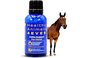 HEALTHYANIMALS4EVER Animals 4Ever All-Natural Horse Colitis Support - Helps Prevent Diarrhea & Dehydration - Supplements for Horses - Homeopathic & Highly Effective - 300 Tablets