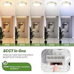 TOBUSA 16in 50W LED Flush Mount Ceiling Lights