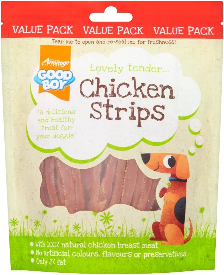 Good Boy Chicken Strips 250g Dog Treats 87% Chicken