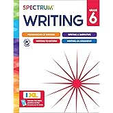 Spectrum 6th Grade Writing Workbook, 192-Page Book, Middle School Writing Prompts Covering Informative, Argumentative, and Descriptive Story Writing Practice