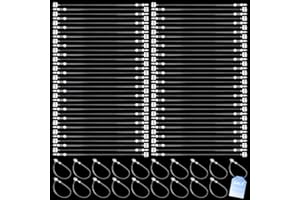 Bignc 3000 Pcs Plastic Fastener Hang Tag Snap Lock 5" Pin Security Loop for Retail Store Clothing（Clear）