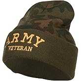 e4Hats.com Army Veteran Letters Embroidered Camo Beanie