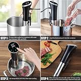 SURLABA 1100W WiFi Sous Vide Cooker, Precision Temp 25-95℃, Timer view 6