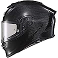 ScorpionEXO R1 Air Carbon Fiber Full Face Motorcycle Helmet with Pinlock Shield with Bluetooth Ready Speaker Pockets DOT ECE Solid (Gloss Black - Medium)