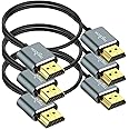 Twozoh Flexible & Slim HDMI Cable 10FT 3 Pack, Ultra Thin HDMI Cord Supports High Speed 4K@60Hz 18gbps 2160P/1080P