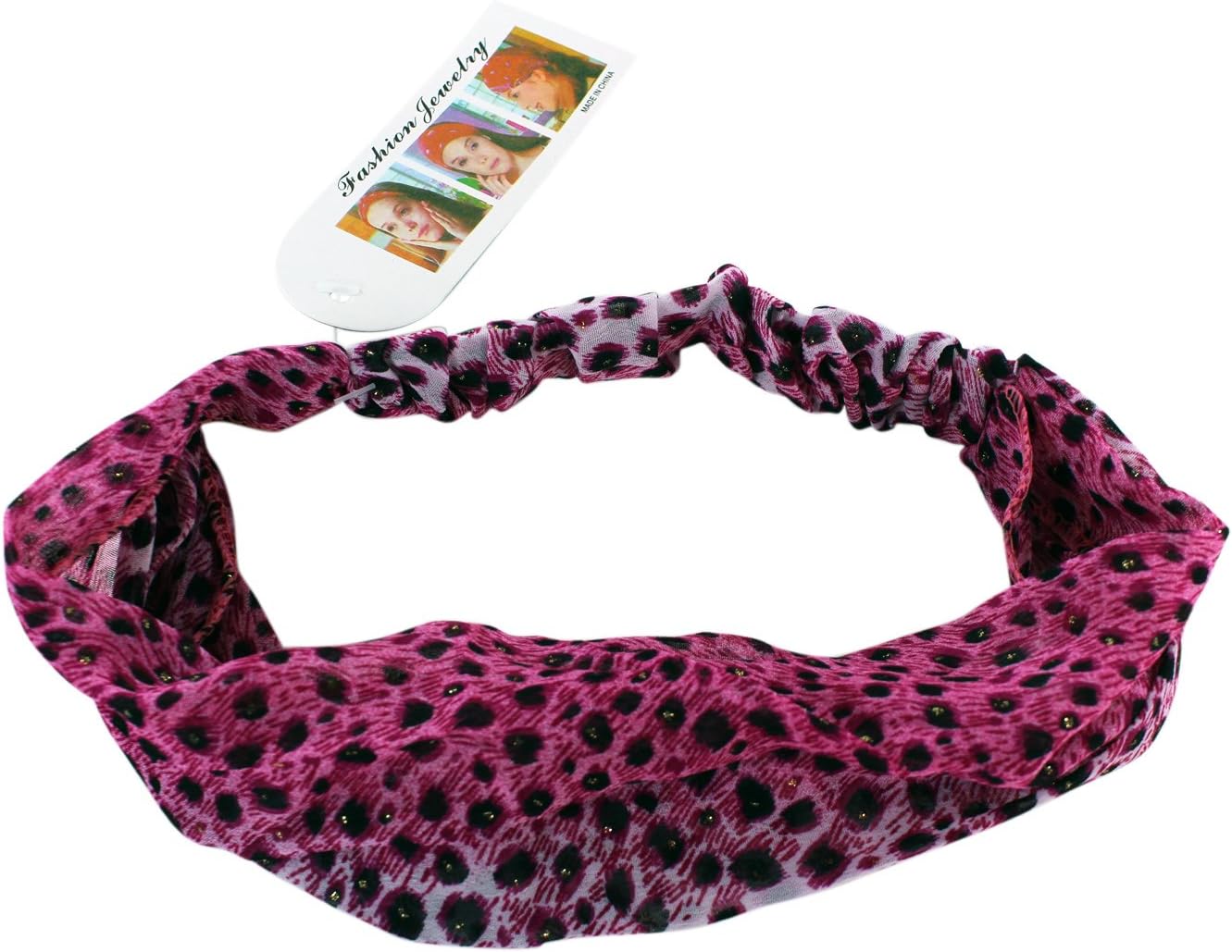 Pink Leopard Print Headband - Faux Leopard / Cheetah Headband - Stylish Fashion Headband