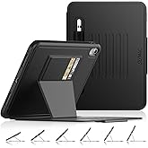 SEYMAC stock Case for iPad (A16) 11th/10th Generation 11''/10.9'', Strong Magnetic Auto Sleep Shockproof Case with Absorbing Multi-Angles Stand, Pen Holder, Card Slot (Black)