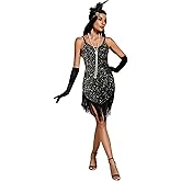 Pixiemain Women's 1920s Flapper Sequin Fancy Costume Dress For Great Gatsby Theme Party Dress