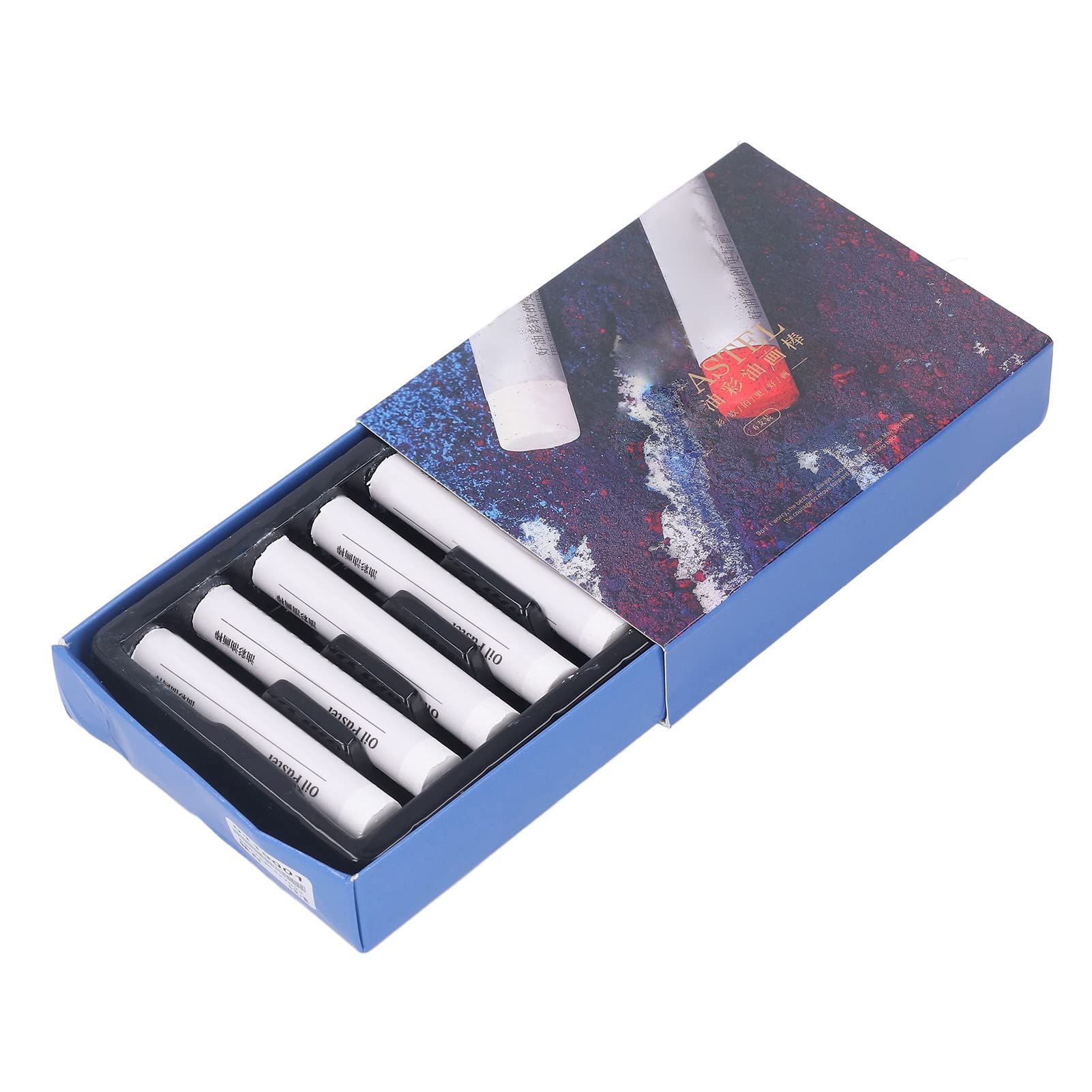 6 Pcs Unique Texture White Oil Pastels Smoothing Oil Pastels Painting Set for Art Students Children office product