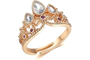 BOTRINAL Rapunzel Ring Tangled Fans Princess Crown Ring Princess Jewelry Birthday Party Ring Halloween Dress up Gifts