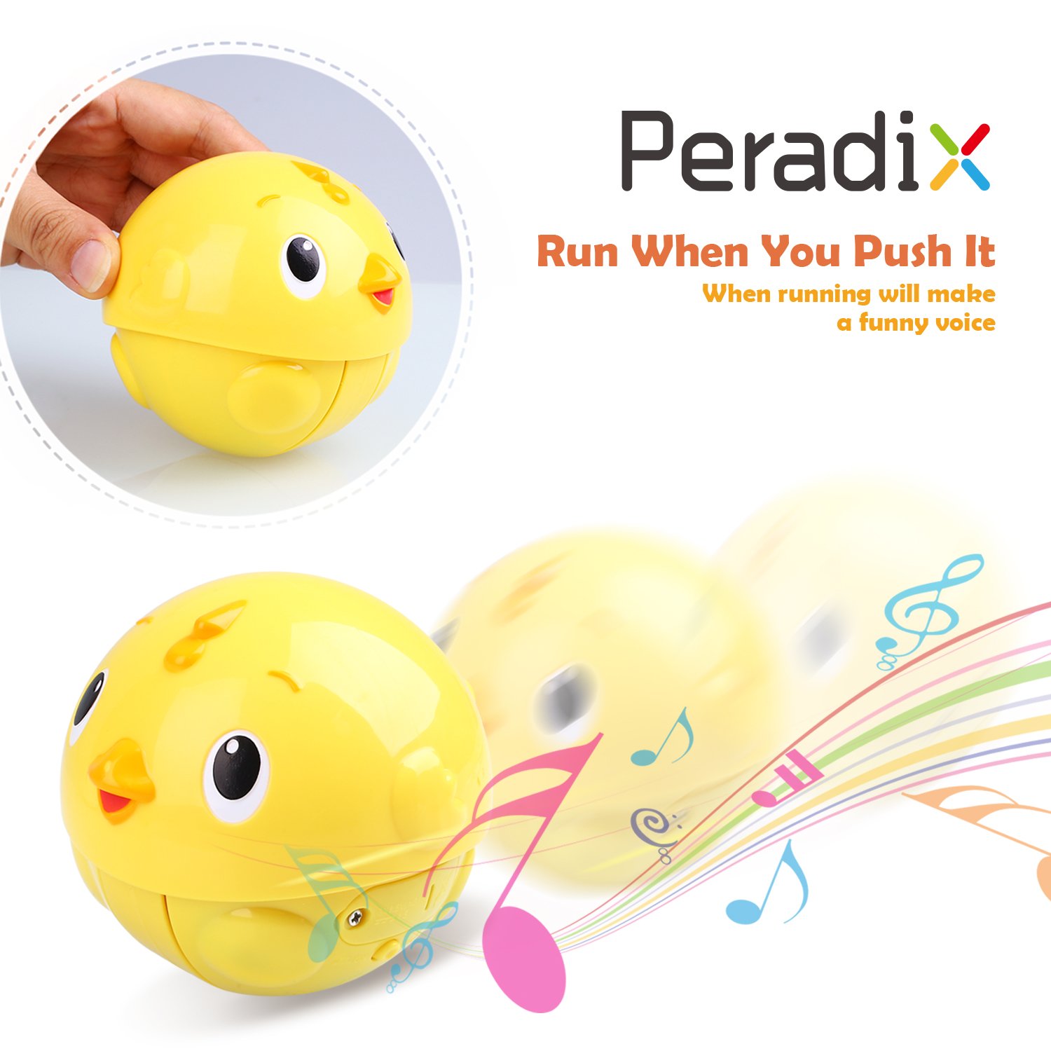 Jouets Rampants Peradix Petit Poulet Jaune Balancer à Gauche et à Droite peut Faire un Son Jouets pour Enfants Mignon