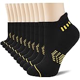 ZhiNuSi Ankle Socks Womens Cushioned Athletic Running Low Cut with Heel Tab Anti-blister Socks 5 Pairs