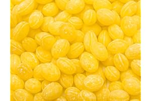 DONTY-TONTY LEMON DROPS Hard Candy 2 lb – Bulk Bag, Claeys Old Fashioned Sanded Candies, Natural Lemon Flavor, Fat Free