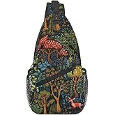 GJXFLSY Botanical Mushroom Sling Backpack Crossbody Bag Casual Chest Bags Travel Hiking Daypack Shoulder Bag for Women Men