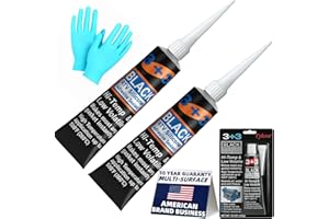 RTV Silicone Gasket Maker - High Temp 650°F Oil Resistant, Black - Professional Formula for Engine Oil Pan, Valve Cover, Tran