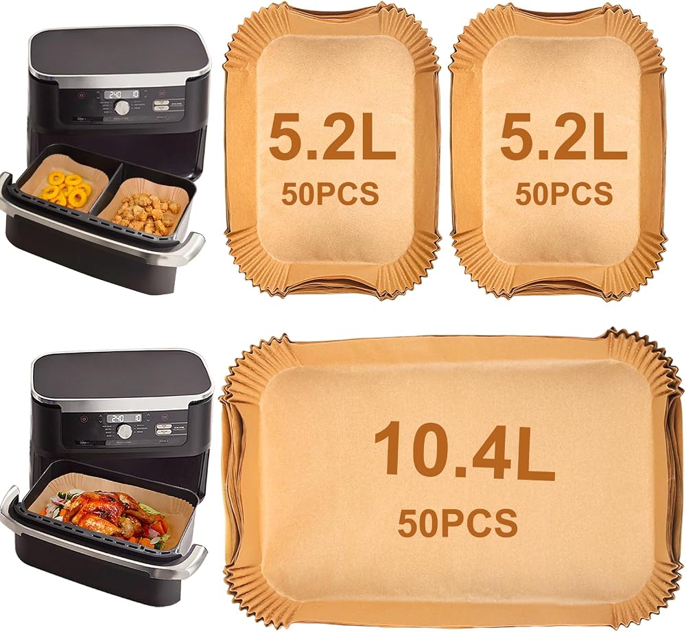 YQL 150Pcs Air Fryer Liners for Ninja Foodi/COSORI/Duronic 10L 150pcs