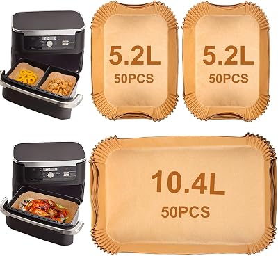 YQL 150Pcs Air Fryer Liners for Ninja Foodi/COSORI/Duronic 10L 150pcs