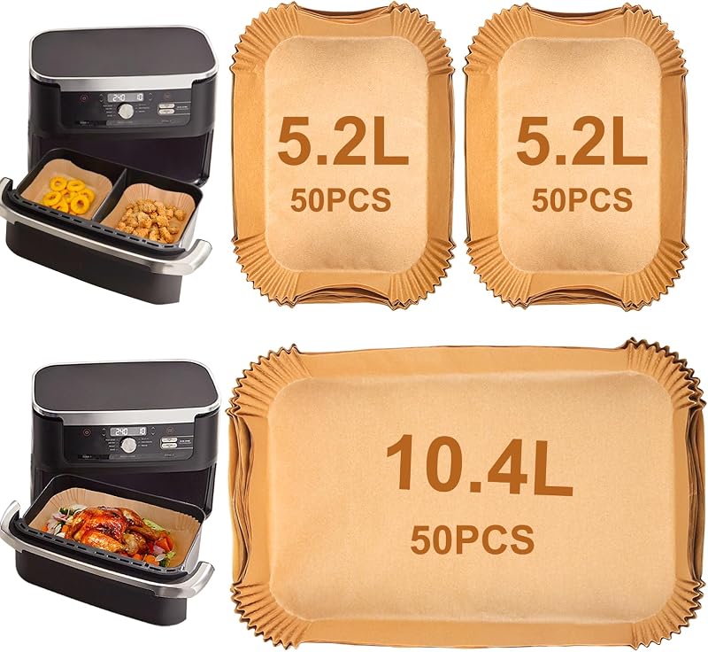 YQL 150Pcs Air Fryer Liners for Ninja Foodi/COSORI/Duronic 10L 150pcs