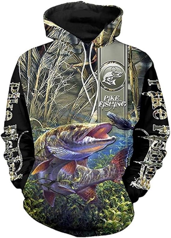 Fishing 3D Hoodie Zip Hoodies Men Women Autumn Hooded Sweatshirt Long