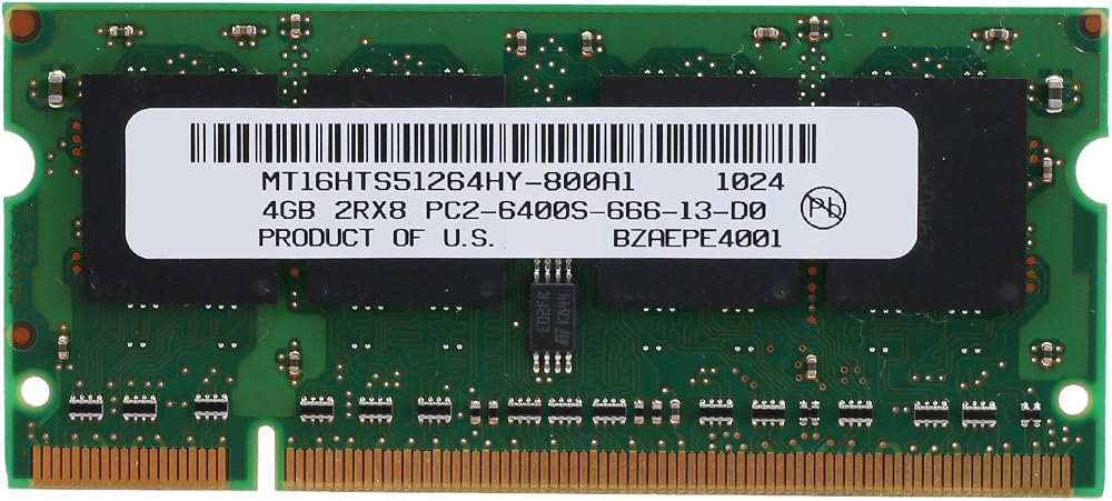 Tsadeer 4GB DDR2 Laptop RAM 800Mhz PC2-6400 SODIMM 2RX8 200 Pin