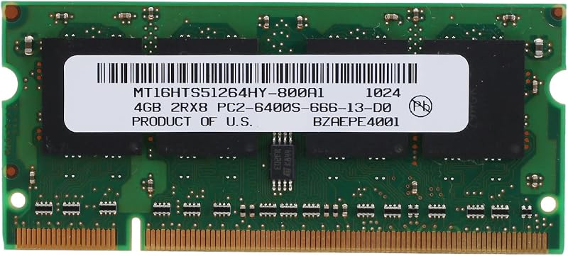 Tsadeer 4GB DDR2 Laptop RAM 800Mhz PC2-6400 SODIMM 2RX8 200 Pin