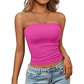 Trendy Queen Women's Strapless Bandeau Crop Top