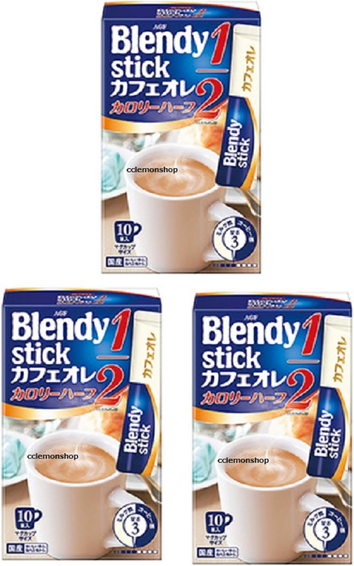 Blendy Stick Cafe Au Lait Half Calorie 0.26oz X 30pcs by Blendy