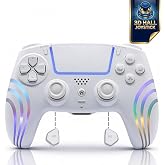 CtrlXs Wireless RGB Controller for PS5, PS5 Slim, PS5 Pro and PC &ndash; Hall Effect Anti Drift Joysticks, Fast Response Triggers, Programmable Turbo Buttons, Dual Vibration, 6-Axis Motion Sensor Gamepad