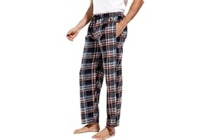 DG Hill 1Pack or 3Pack Mens PJ Pajama Pants Bottoms Fleece Lounge Pants Sleepwear Plaid PJs with Pockets Microfleece