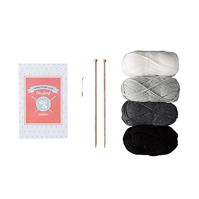 Knit Picks Learn to Knit Club: The Scarf - Beginner Knitting Kit (Neutral)