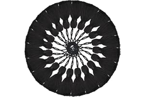 amokk Chunky Bookmark Tassels with Hanging Loop Small Tassels for Jewelry Making Hand Craft 4.3-inch 20 Pcs (Black)