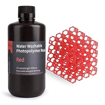 Amazon Com Elegoo Water Washable 3d Printer Rapid Resin Lcd Uv Curing Resin 405nm Standard Photopolymer Resin For Lcd 3d Printing 1000gram Clear Red Electronics