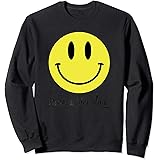 yellow smiley face sweatshirt