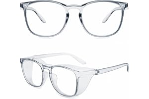 Alsenor Safety Glasses Anti Fog Goggles Protective Eyewear Blue Light Blocking Anti Dust UV Protection Glasses For Men Women (Blue)