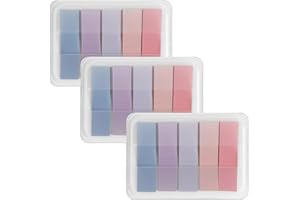 Essex Wares - 300 Pieces - Transparent Sticky Notes Tabs with Case - 5 Light Pastel Colors - 3 Cases - 1.8" x 0.4" - 60 Pieces - Pop Up Index Tabs - Book Flags for Annotating - Book Sticky Tabs