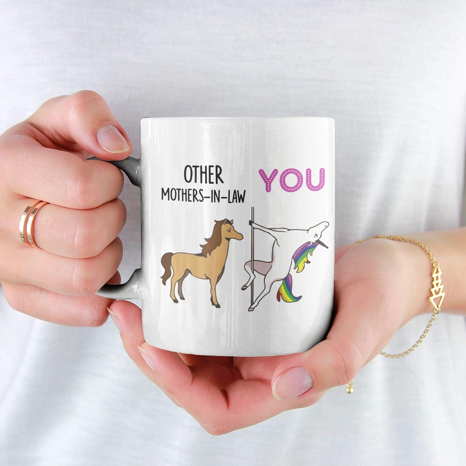 WG- Mother in Law Coffee Mugs, Funny Unicorn Mother in Law Mug, Gift for Mother in Law Birthday, White - Image 3