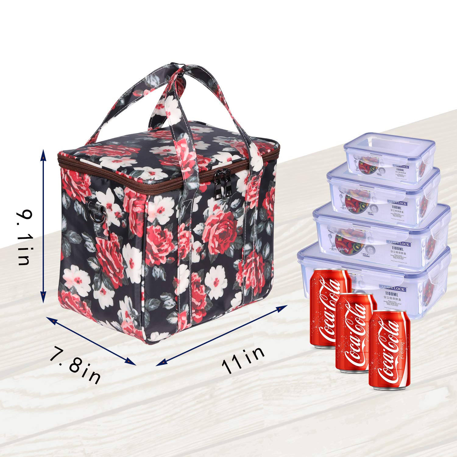 Lunch Bags for Women,Kwartz Insulated Lunch Box Large Capacity Cooler Tote Bag Thermal Leak Proof Liner Lunch Organizer for Women Picnic Hiking Beach Working