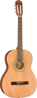 Fender FA-25N Classical Acoustic Guitar Natural Walnut Fingerboard view 3
