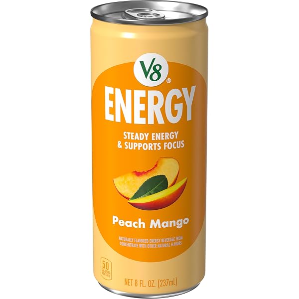 V8 ENERGY PEACH MANGO ENERGY DRINK, 8 FL...