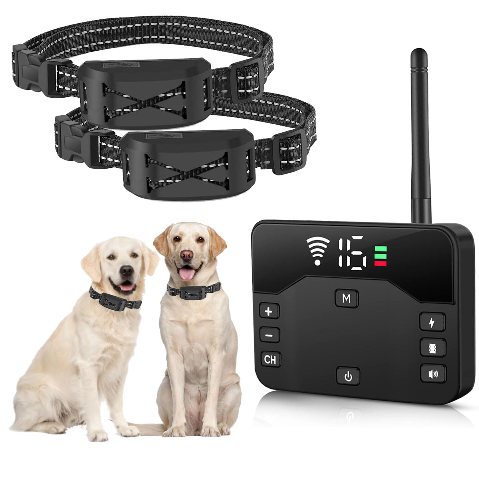 Photo 1 of zvsay Wireless Dog Fence System for 2 Dogs, 2 in 1 Electric Fence for Dogs Training Shock Collar