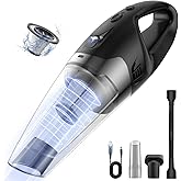BSRCO Hand Vacuum Powerful Suction, Hand held Vacuum Cordless Rechargeable with LED, USB Charge, 1.65LBs Car Vacuum with HEPA Filter, for Car/Home/Pet