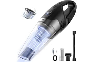 BSRCO Handheld Vacuum Cordless Rechargeable with LED Light, Car Vacuum Portable Cordless, Hand Vacuum Cleaner Car Seats, Home, Quick Cleanup, Strong Suction, Lightweight, Includes Crevice Nozzle & Brush