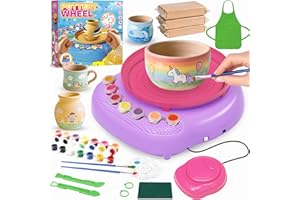 Roue de poterie pour enfants, kit de jouets de peinture de poterie pour enfants âgés de 6 à 12 ans, fournitures artistiques a