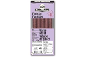 Atwood Heritage Venison, Pork & Beef Snack Stix, High Protein Snack, Gluten-Free, Nitrate-Free, Made in Canada, 5 Sticks, 125