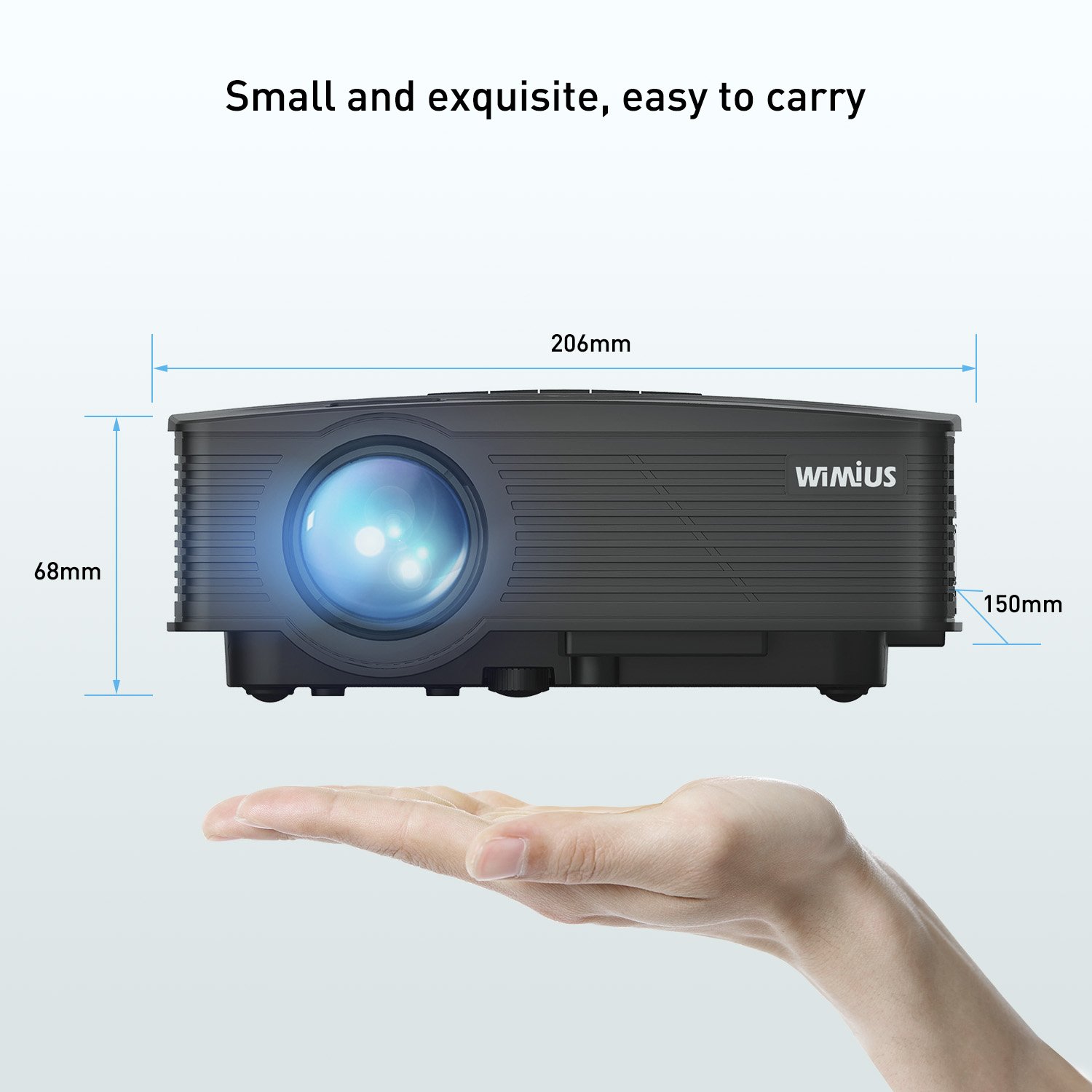 Mini Proyector, Proyectores HD LCD 2600 Lumens Portátil WiMiUS ...