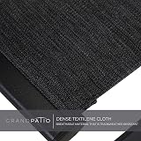 Grand Patio Aluminium Folding Chair with 6-Position Backrest Black view 7