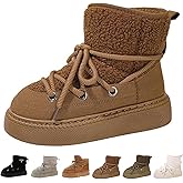 Gezolligheid Women's Snow Boots With Fur Lining, Warm Ankle Boots, Soft And Comfortable Outdoor Walking Boots, Cold-Resistant Platform Shoes