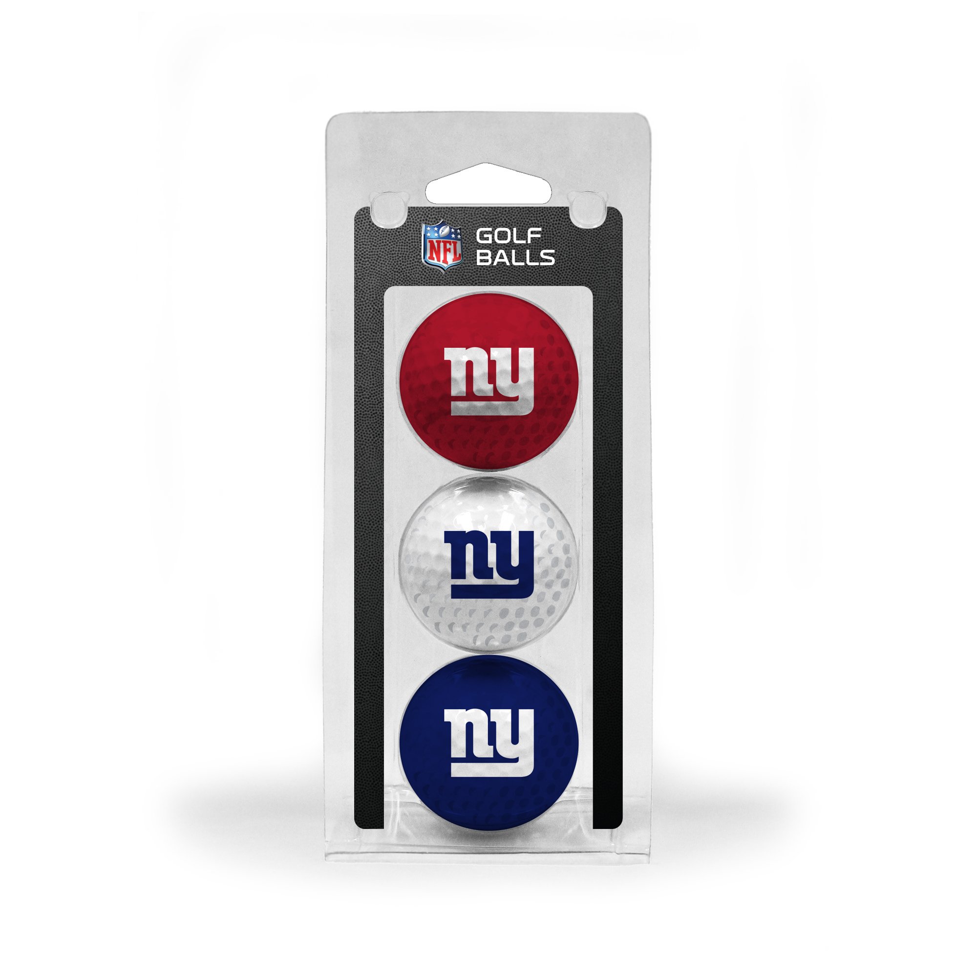 Team Golf NFL New York Giants 3 Golf Ball Pack Regulation Size Golf Balls, 3 Pack, Full Color Durable Team Imprint