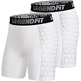 Legendfit Women Softball Padded Shorts Compression Sliding Underwear for Baseball Football Lacrosse Cricket - 2 Pack