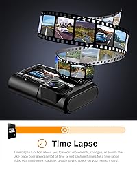 PRUVEEO Dash Cam, Front and Inside 1080P Dual FHD